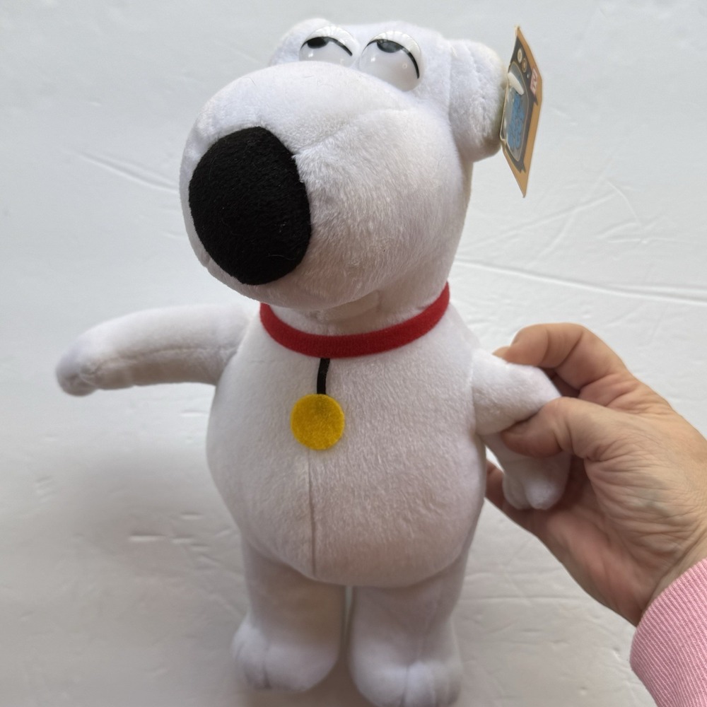 Family Guy Brian Dog Plush 12" Inch Nanco Stuffed Animal Toy 2005 Vintage